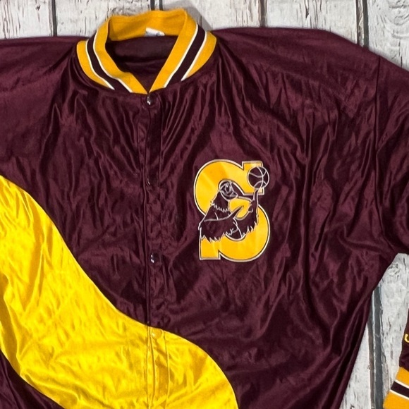 Vintage High School Basketball 1990s Warmup Sports Jersey Button Up - Picture 2 of 7